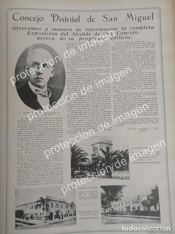 Coleccionismo de carteles: AFICHE ANTIGUO. VICTOR HERRERA VERA, OBRAS DE SAN MIGUEL, LIMA, PERU