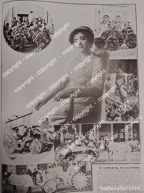 Collezionismo di affissi: AFICHE ANTIGUO. LILY MARTINES BUSTAMANTE Y EL CARNAVAL DE GUAYMAS, SONORA 1912 /FESTIVALES