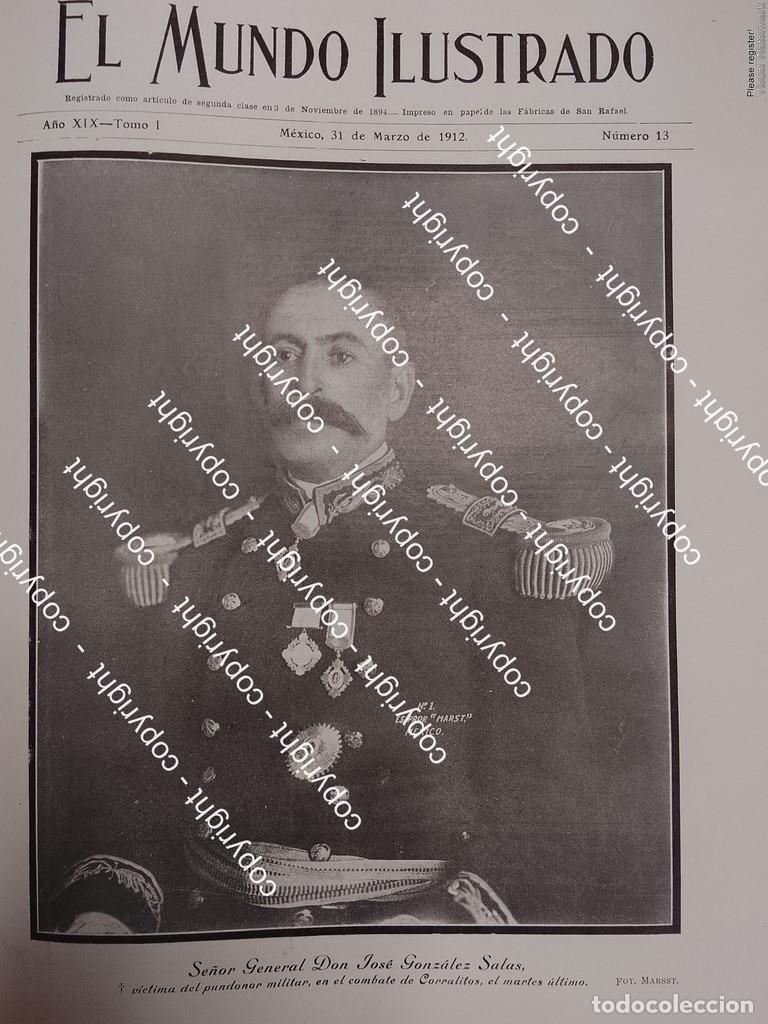 Collezionismo di affissi: AFICHE ANTIGUO. MUERE EL GENERAL. JOSE GONZALEZ SALAS. 1912 MILITARES