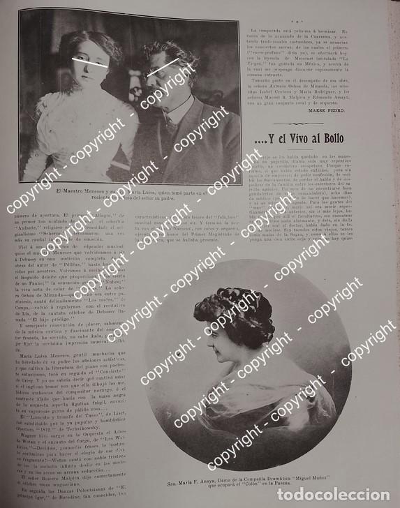 Collezionismo di affissi: AFICHE ANTIGUO. NOTA. CARLOS MENESES Y SU HIJA. 1912 MUSICOS