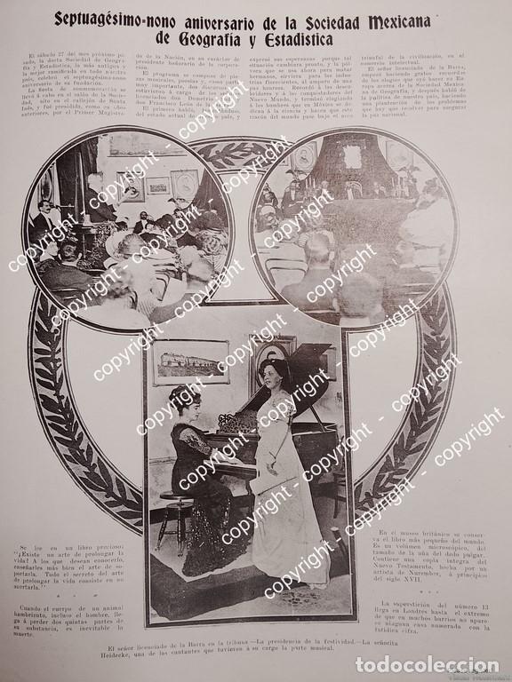 Collezionismo di affissi: AFICHE ANTIGUO. LA ASOCIEDAD DE GEOGRAFIA Y ESTADISTICA 1912
