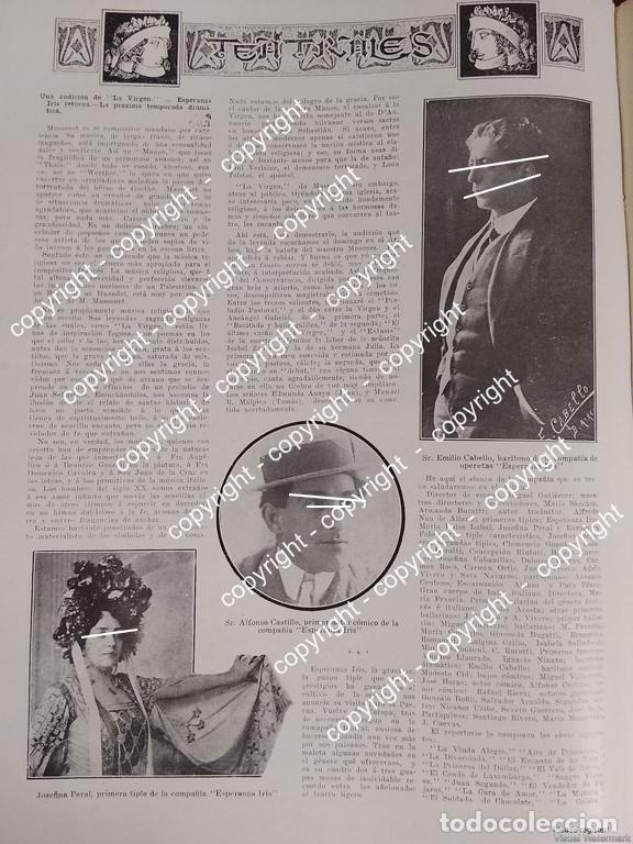 Collezionismo di affissi: AFICHE ANTIGUO. CANTANTE EMILIO CABELLO, JOSEFINA PERAL, OPERA 1912 /ARTISTAS
