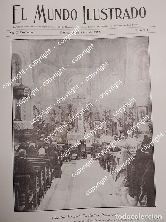 Collectionnisme d'affiches: PORTADA ANTIGUA. CAPILLA DEL ASILO MATIAS ROMERO 1912 /LDM