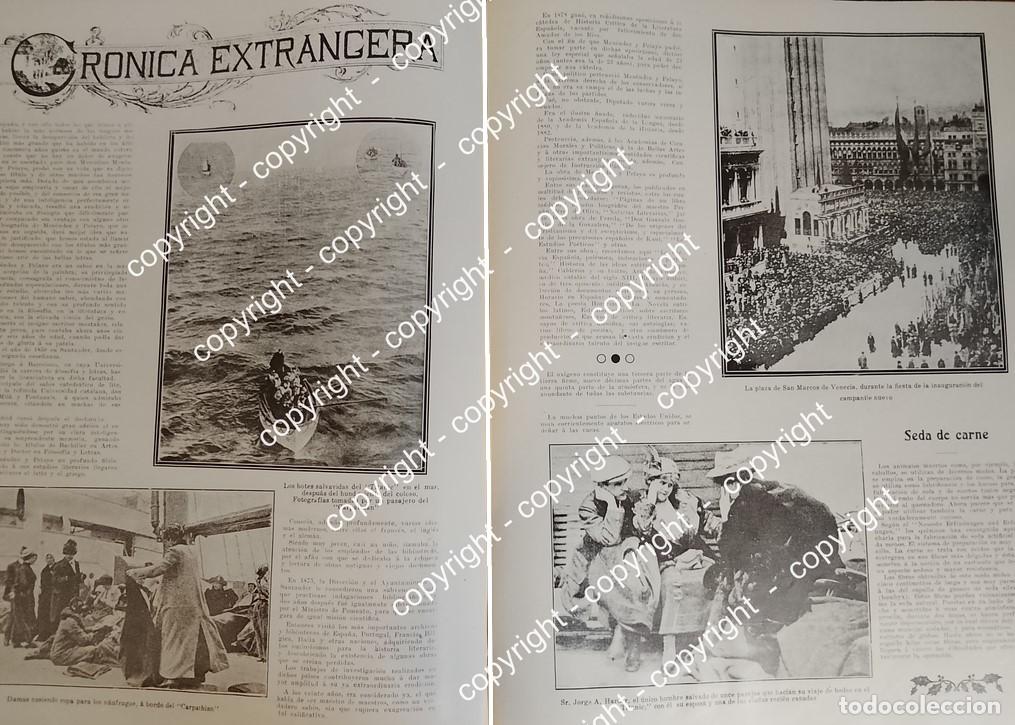 Collectionnisme d'affiches: AFICHE ANTIGUO. HUNDIMIENTO DEL TITANIC 1912 /FAMOSOS NAUGRAFIOS