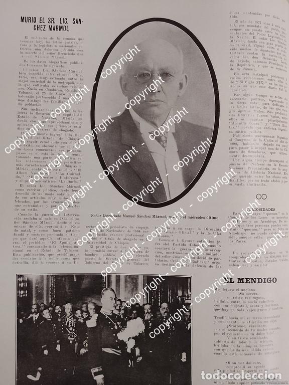 Collectionnisme d'affiches: AFICHE ANTIGUO. MUERE MANUEL SANCHEZ MARMOL 1912 ESCRITORES PERIODISTAS