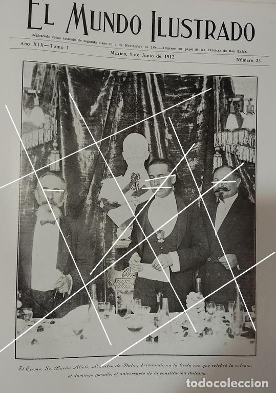 Collectionnisme d'affiches: PORTADA ANTIGUA. BARON. CARLO M. ALBERTO ALIOTI, EMBAJADOR DE ITALIA EN MEXICO/ 1912 DIPLOMATICOS