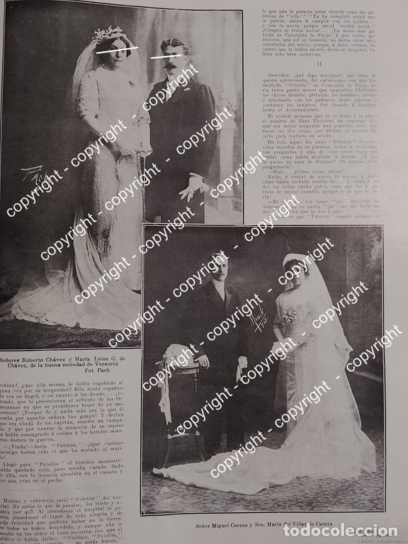 Collectionnisme d'affiches: AFICHE ANTIGUO. NOTA. BODA. CARAZA DEL VILAR Y OTROS 1912 ASM
