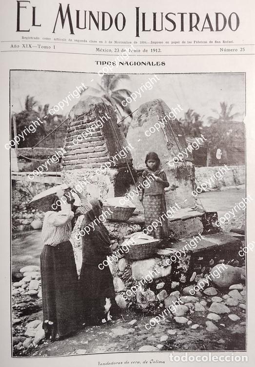 Sammeln von Plakaten: PORTADA ANTIGUA. VENDEDORAS DE CERA, COLIMA 1912 LDM