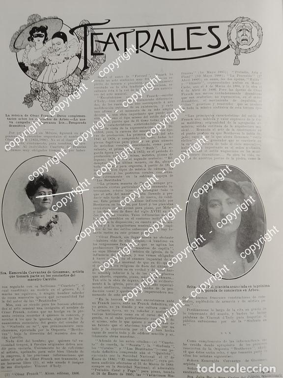 Sammeln von Plakaten: AFICHE ANTIGUO. NOTA. PIANISTAS JULIA BAL DE ZU&Ntilde;IGA Y ESMERALDA CERVANTES 1912 MUSICOS