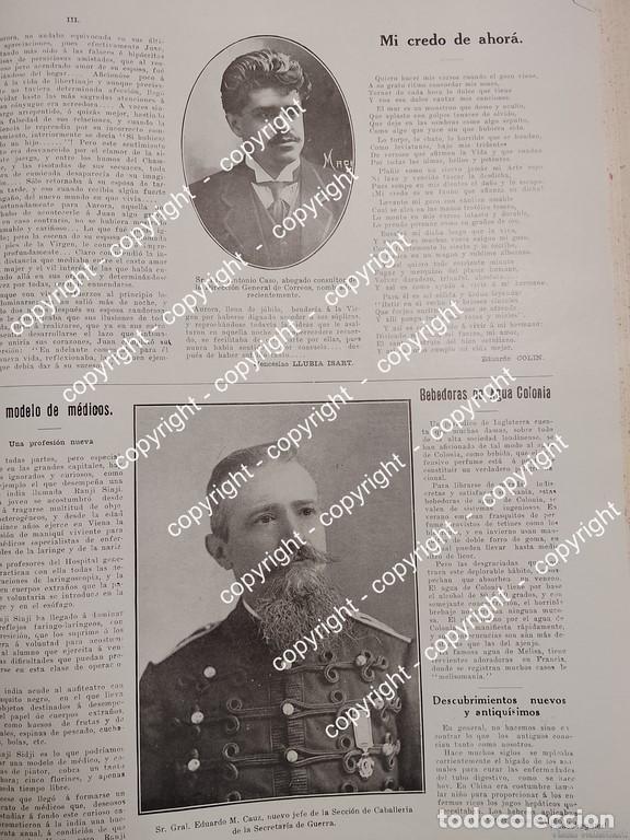 Sammeln von Plakaten: AFICHE ANTIGUO. NOTAS. GENERAL. EDUARDO M. CAUZ Y ANTONIO CASO 1912 /POLITICOS