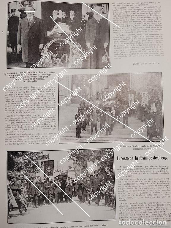 Collezionismo di affissi: AFICHE ANTIGUO. NOTA: MUERTE Y FUNERAL DE BENITO JAUREZ MAZA 1912 /POLITICOS