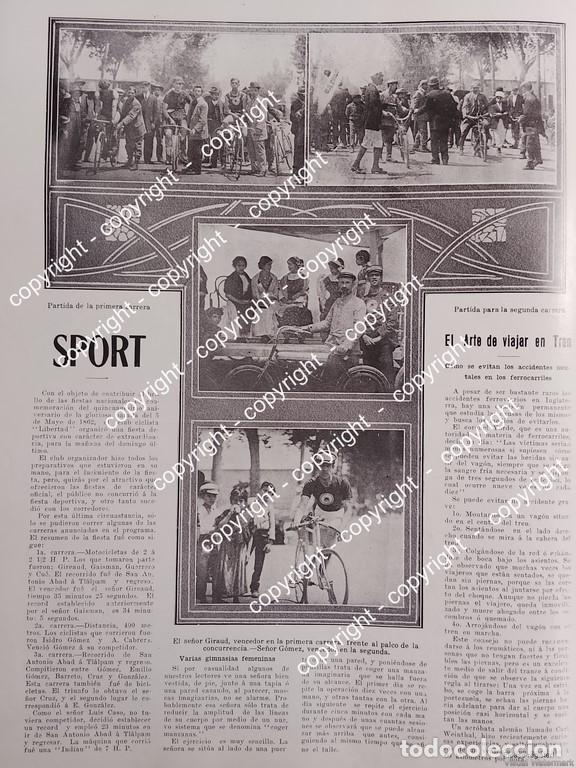 Collezionismo di affissi: AFICHE ANTIGUO. CARRERA DE BICICLETAS D.F 1912 /DEPORTES