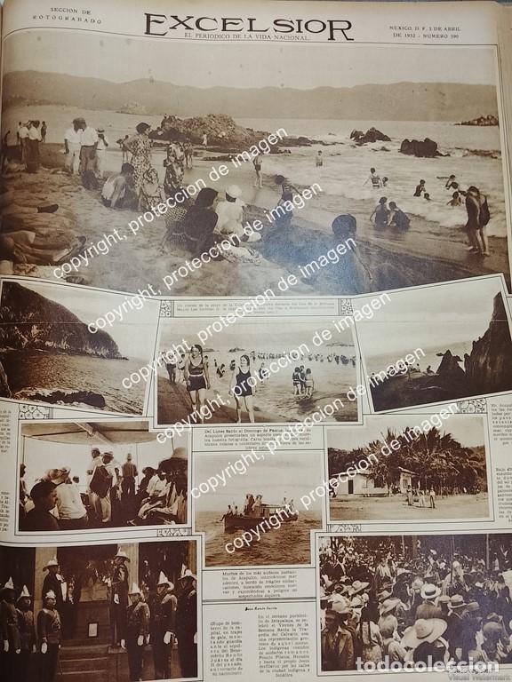 Collezionismo di affissi: AFICHE ANTIGUO. PORTADA ANTIGUA, PLAYAS DE ACAPULCO 1932 LDM