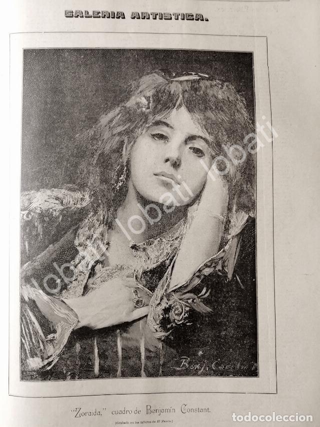 Collezionismo di affissi: GRABADO ANTIGUO 1895 POR: BENJAMIN CONSTANT, ZORAIDA