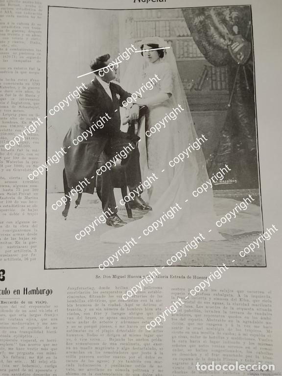 Collectionnisme d'affiches: AFICHE ANTIGUO. NOTA. BODA HUESCA ESTRADA 1912 ASM