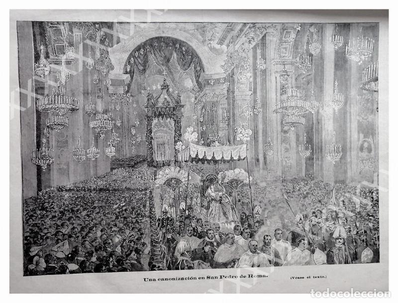 Poster collecting: GRABADO ANTIGUO. UNA CANONIZACION EN ROMA 1897