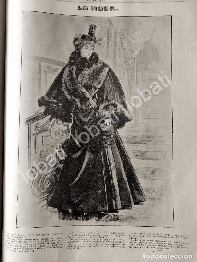 Poster collecting: GRABADO ANTIGUO ABRIGO DE PIEL WORTH, 1895 /20