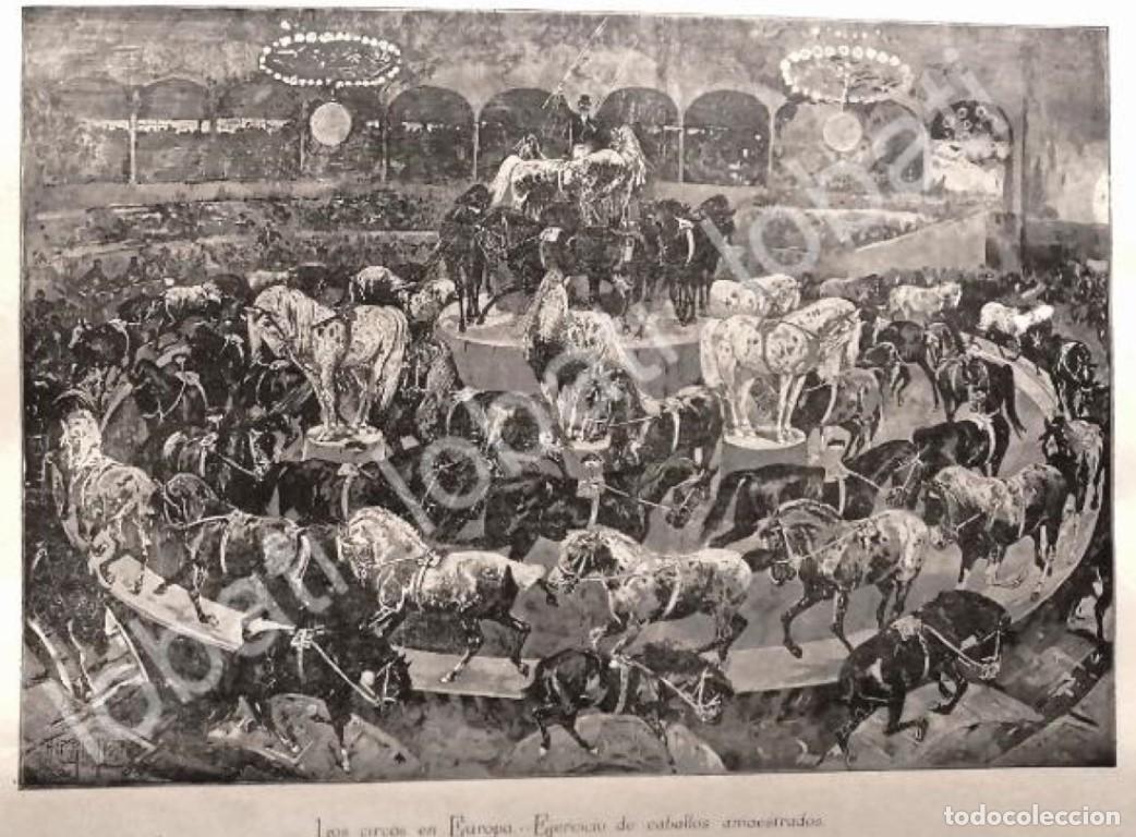 Poster collecting: GRABADO ANTIGUO 1895 EL CIRCO EN EUROPA /23