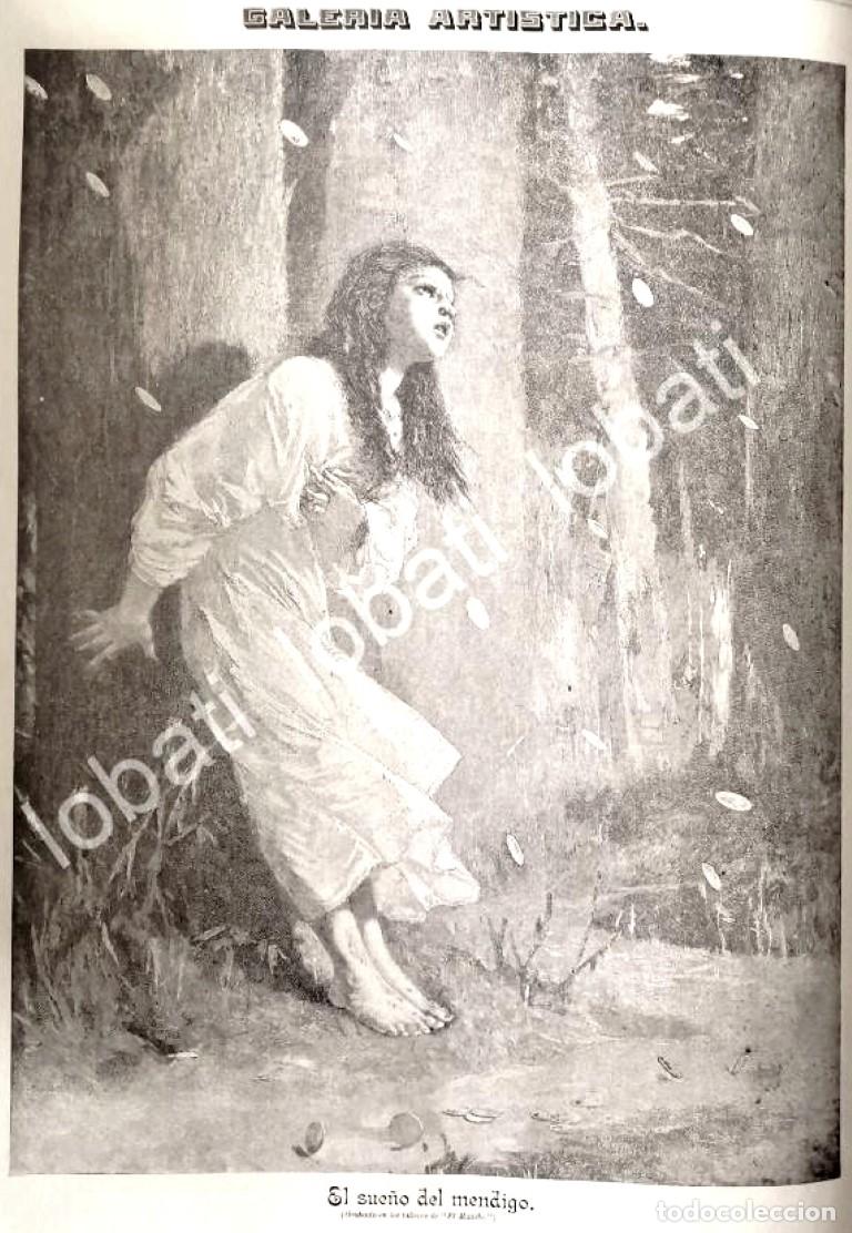 Poster collecting: GRABADO ANTIGUO 1895 EL SUE&Ntilde;O DEL MENDIGO