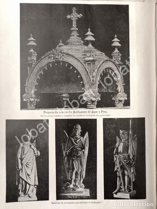 Poster collecting: GRABADO ANTIGUO 1895 NUEVO BALDAQUINO DE ALTAR DE LA VIRGEN / RLG