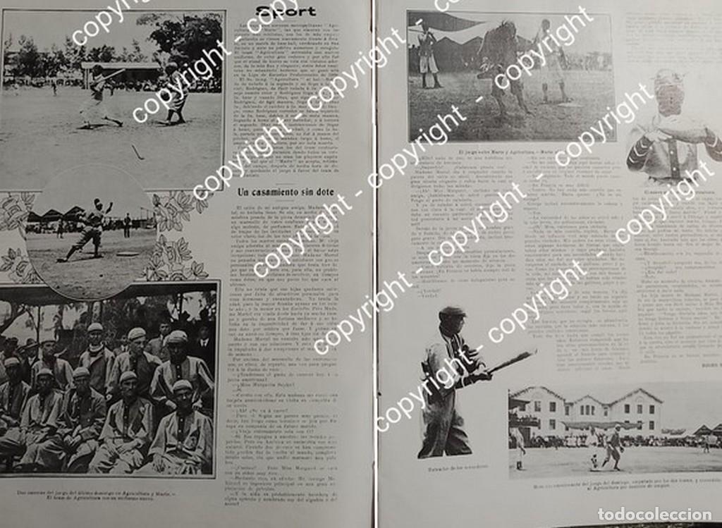 Poster collecting: AFICHE ANTIGUO. NOTA. PARTIDO DE BEISBOL. CLUB MARTE CONTRA AGRICULTURA 1912 /DEPORTES