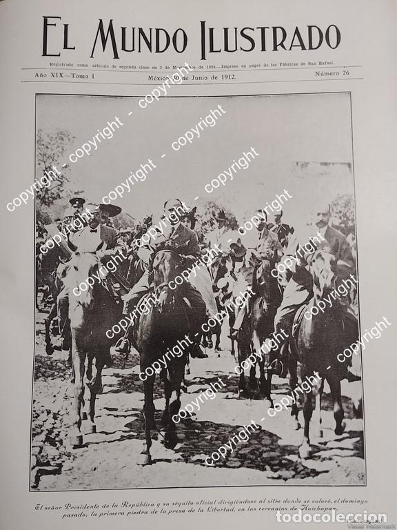 Sammeln von Plakaten: PORTADA ANTIGUA. FRANCISCO I MADERO Y SU GABINETE EN HUICHAPAN, INICIOS DE LA PRESA LIBERTAD /LDM, P