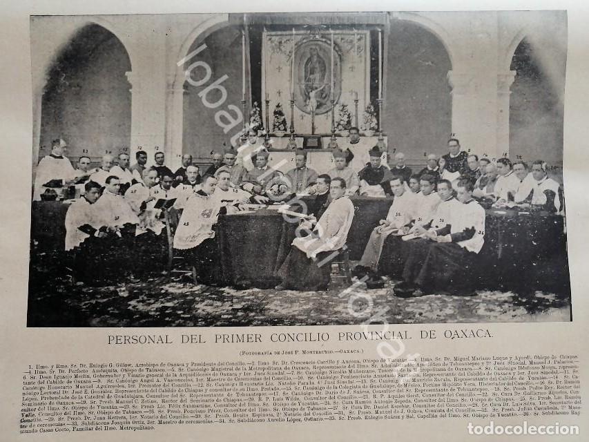 Collectionnisme d'affiches: GRABADO ANTIGUO 1895 SINODO PROVINCIAL OAXACA, CAPILLA DEL CARMEN ALTO -RLG