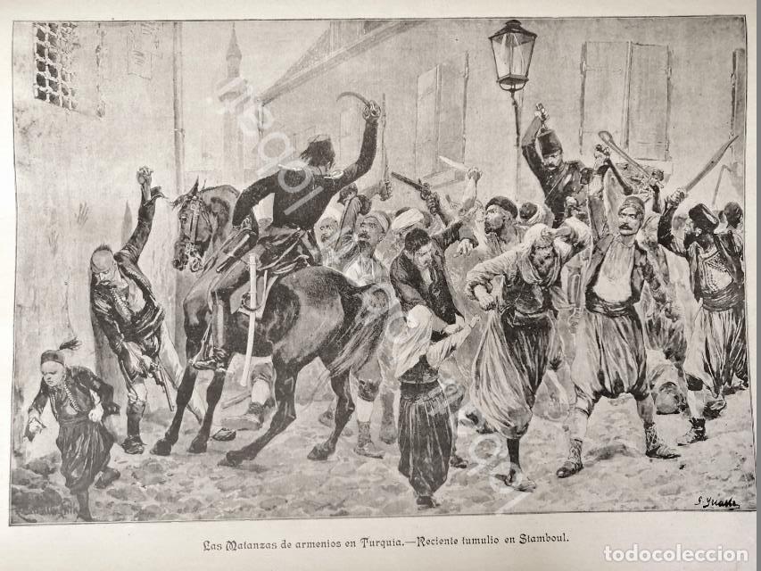 Collectionnisme d'affiches: GRABADO ANTIGUO EL GENOCIDIO DE ARMENIOS EN TURQUIA 1895