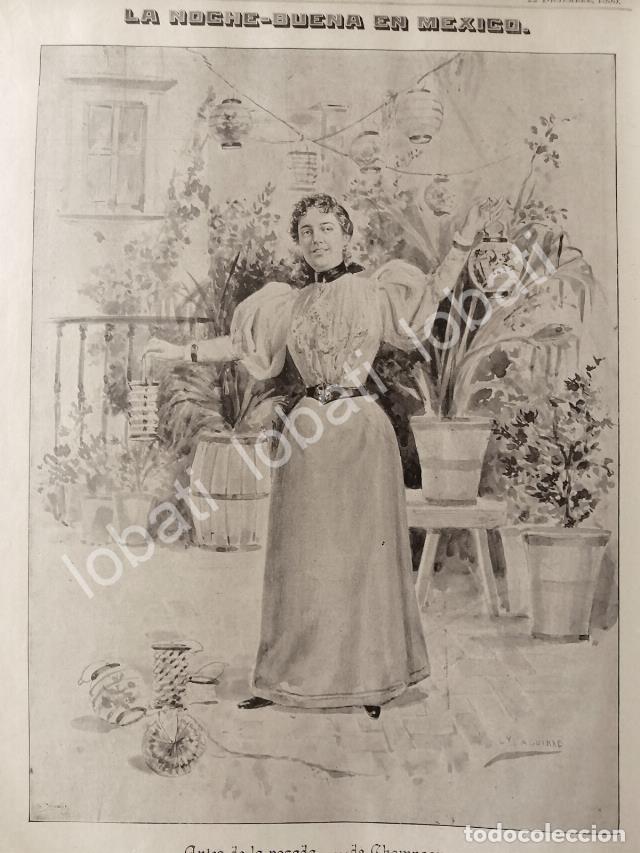 Collectionnisme d'affiches: GRABADO ANTIGUO 1895 POR: LEANDRO IZAGUIRRE. ANTES DE LA POSADA