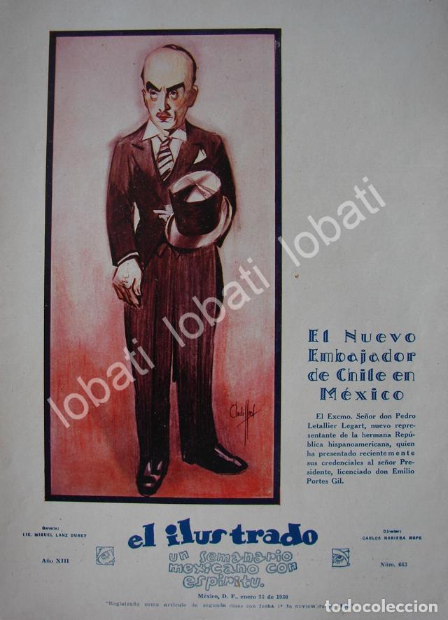Collectionnisme d'affiches: GRABADO ANTIGUO. PEDRO LETALLIER LAGART 1930 DIBUJO DE ANDRES AUDIFFRED