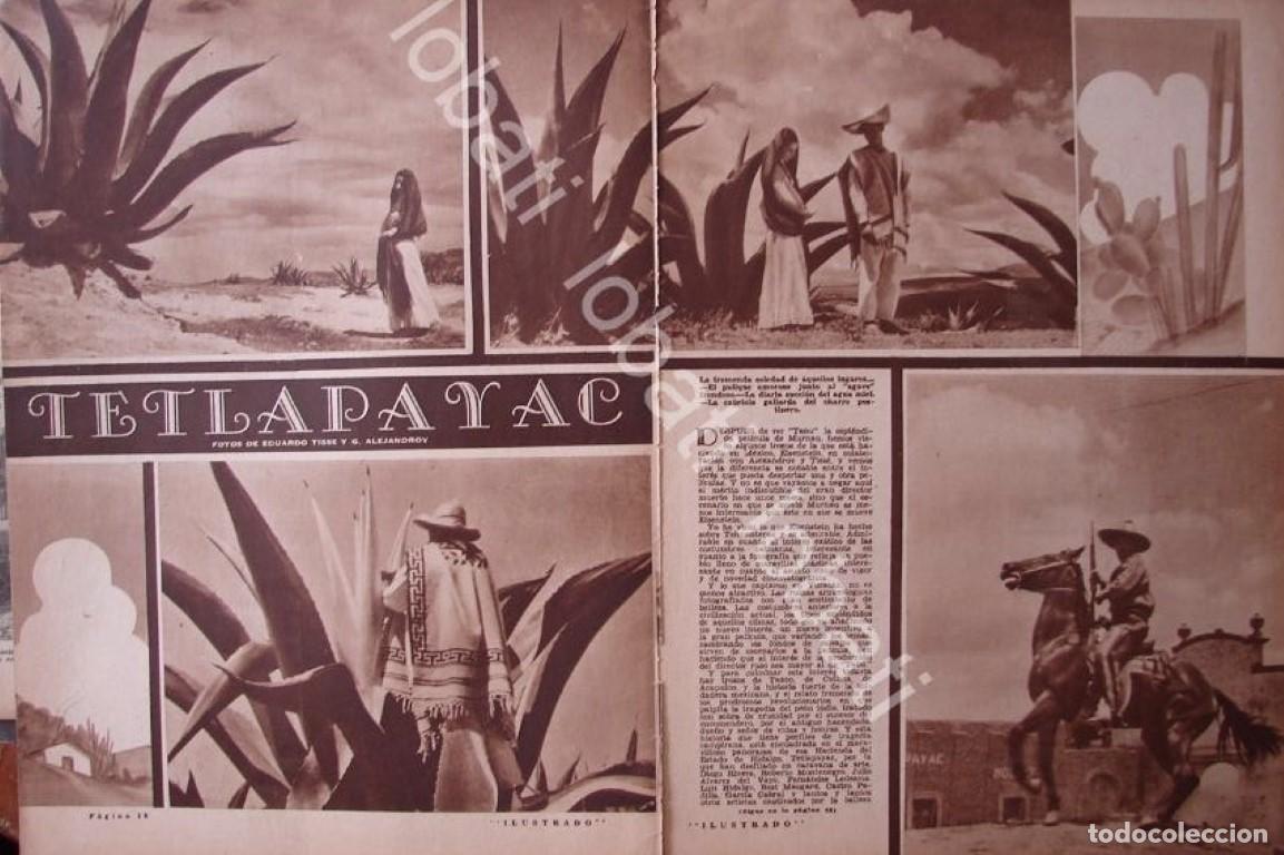Coleccionismo de carteles: CARTEL ANTIGUO ORIGINAL DE LUGARES DE TETLAPAYAC DE EDUARDO TISSE Y GRIGORY ALEXANDROV 1932