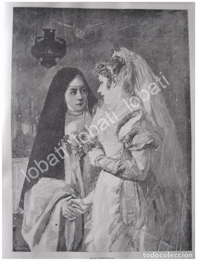 Coleccionismo de carteles: GRABADO ANTIGUO 1897. DOS ESPOSAS POR: GILBERTO IRIARTE
