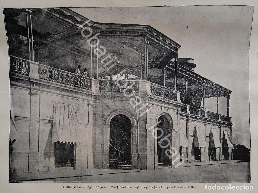Poster collecting: GRABADO ANTIGUO 1895 ALCAZAR DE CHAPULTEPEC, DE: OCTAVIANO DE LA MORA /LDM