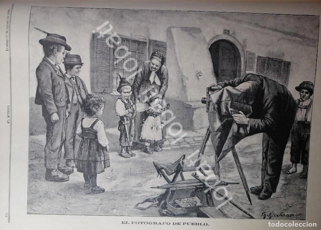 Poster collecting: GRABADO ANTIGUO 1899 EL FOTOGRAFO DEL PUEBLO. /ARTE