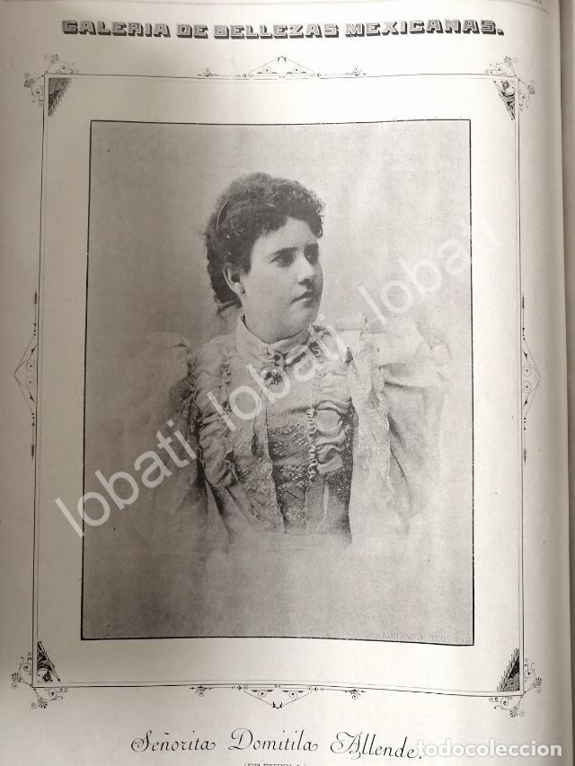 Collezionismo di affissi: GRABADO ANTIGUO DE LORENZO BECERRIL 1895 DOMITILA ALLENDE