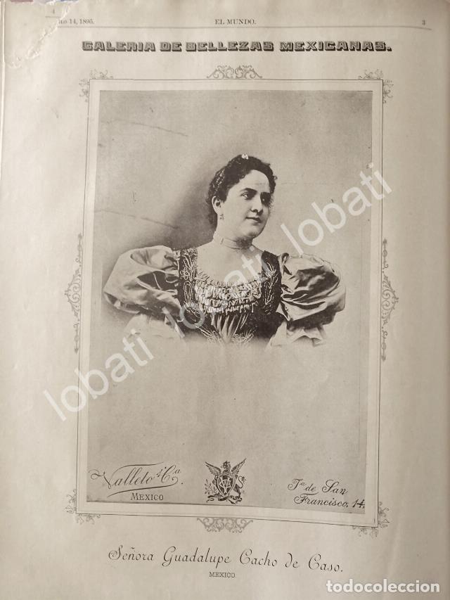 Collezionismo di affissi: GRABADO ANTIGUO DE VALLETO HNOS. 1895 GUADALUPE CACHO DE CASO /24