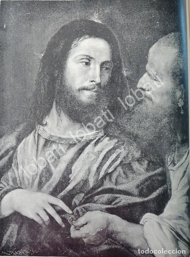 Collezionismo di affissi: GRABADO ANTIGUO 1898 AL CESAR LO QUE ES DEL CESAR. DE TICIANO. /RLG ARTE SACRO