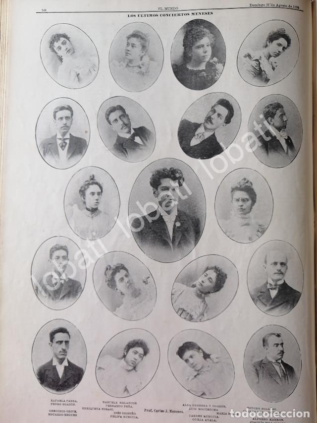Collectionnisme d'affiches: CARTEL ANTIGUO ORIGINAL DE EL MUSICO CARLOS J. MENESES Y SUS ALUMNOS 1898 /FEP