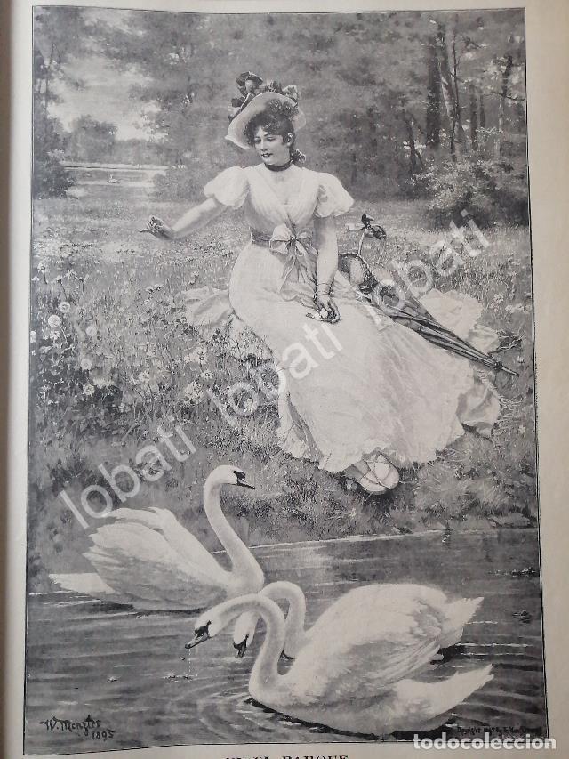 Collectionnisme d'affiches: GRABADO ANTIGUO 1899 , EN EL PARQUE / ARTE