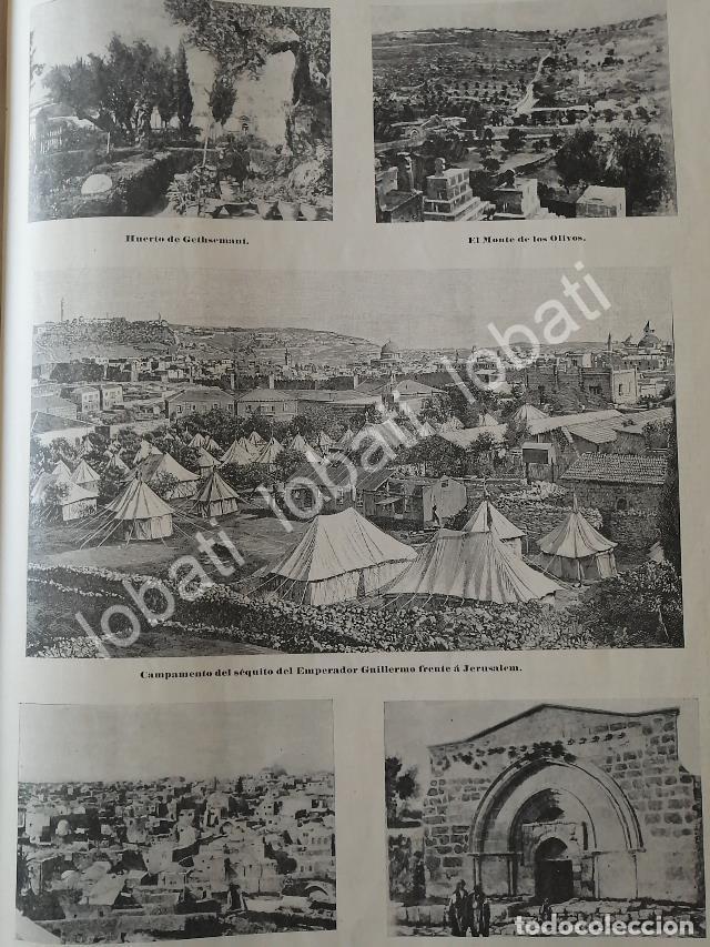 Collectionnisme d'affiches: GRABADO ANTIGUO 1898 LUGARES DE JERUSALEM / RLG