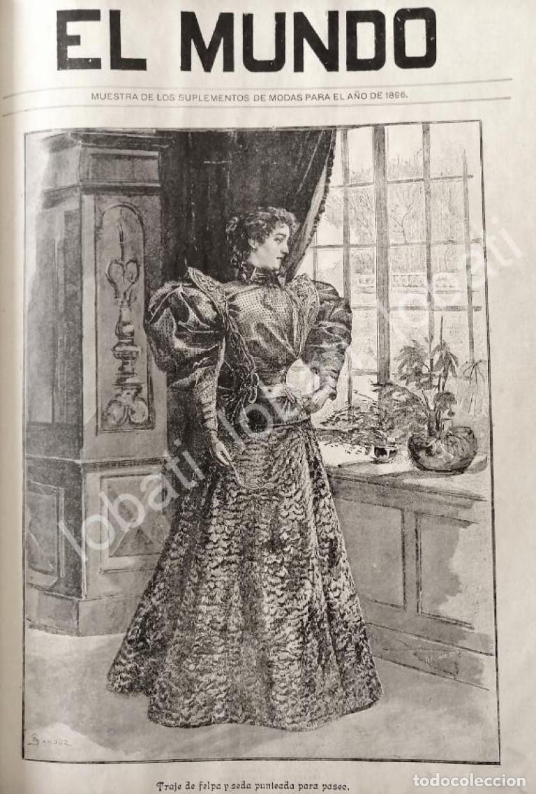 Coleccionismo de carteles: CARTEL ANTIGUO ORIGINAL DE PORTADA & GRABADO ANTIGUO1896 POR: A. SANDOZ TRAJE DE FELPA.