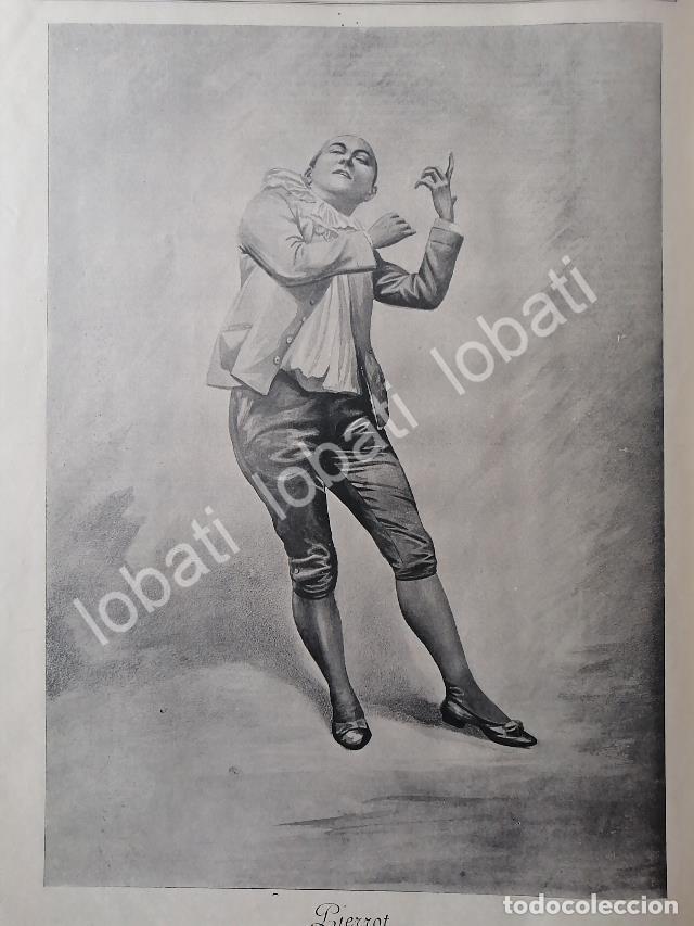 Coleccionismo de carteles: GRABADO ANTIGUO 1899. PIERROT / TEATRO