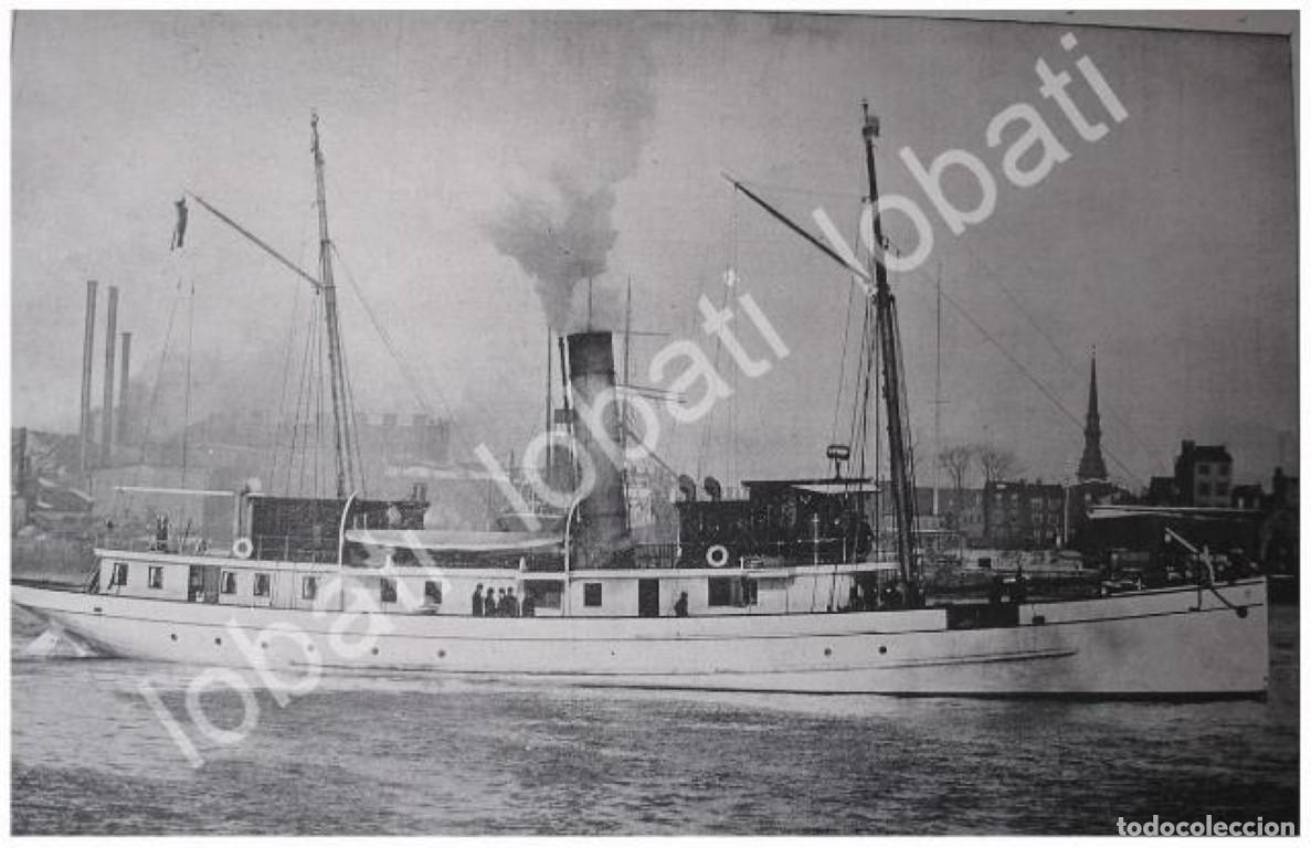 Coleccionismo de carteles: GRABADO ANTIGUO 1897 BOTAN EL BUQUE DONATO GUERRA / MLT