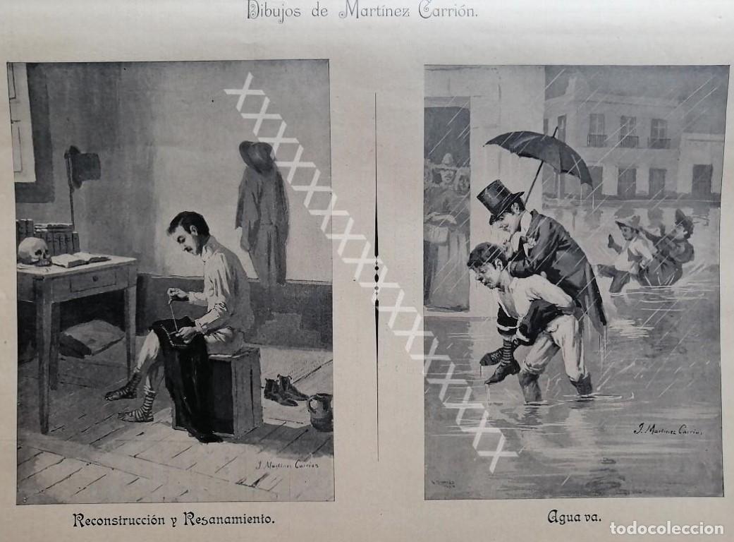 Poster collecting: GRABADO ANTIGUO 1896 J. MARTINEZ CARRION / COSTUMBRES2