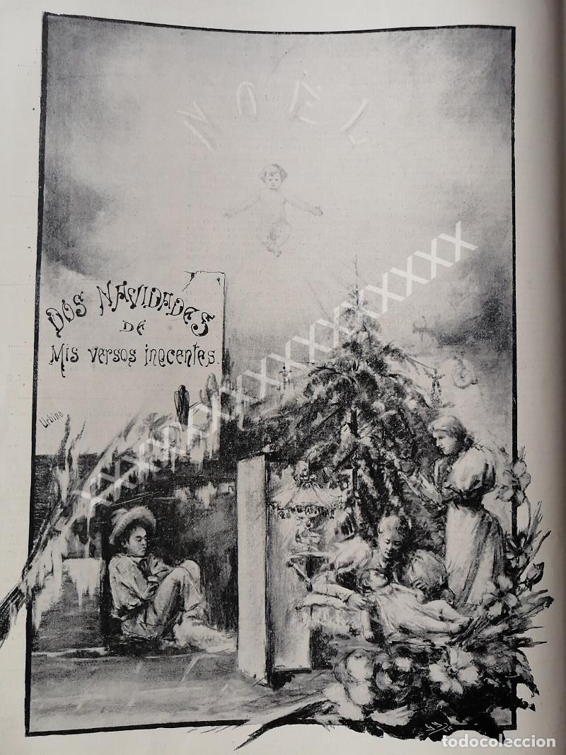 Poster collecting: GRABADO ANTIGUO 1896 GILBERTO IRIARTE, 2 NAVIDADES