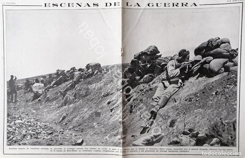 Poster collecting: GRABADO ANTIGUO SOLDADO EN COMBATE TIEMPO REAL 1921 / MLT