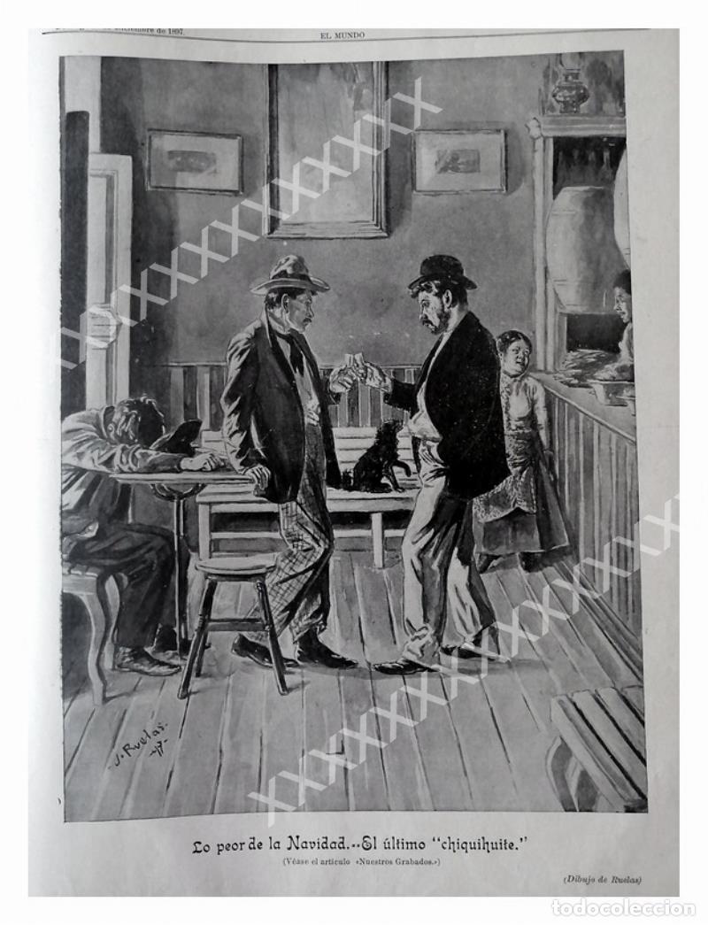 Poster collecting: GRABADO ANTIGUO. 1897 DE JULIO RUELAS / CHIQUIHUITE