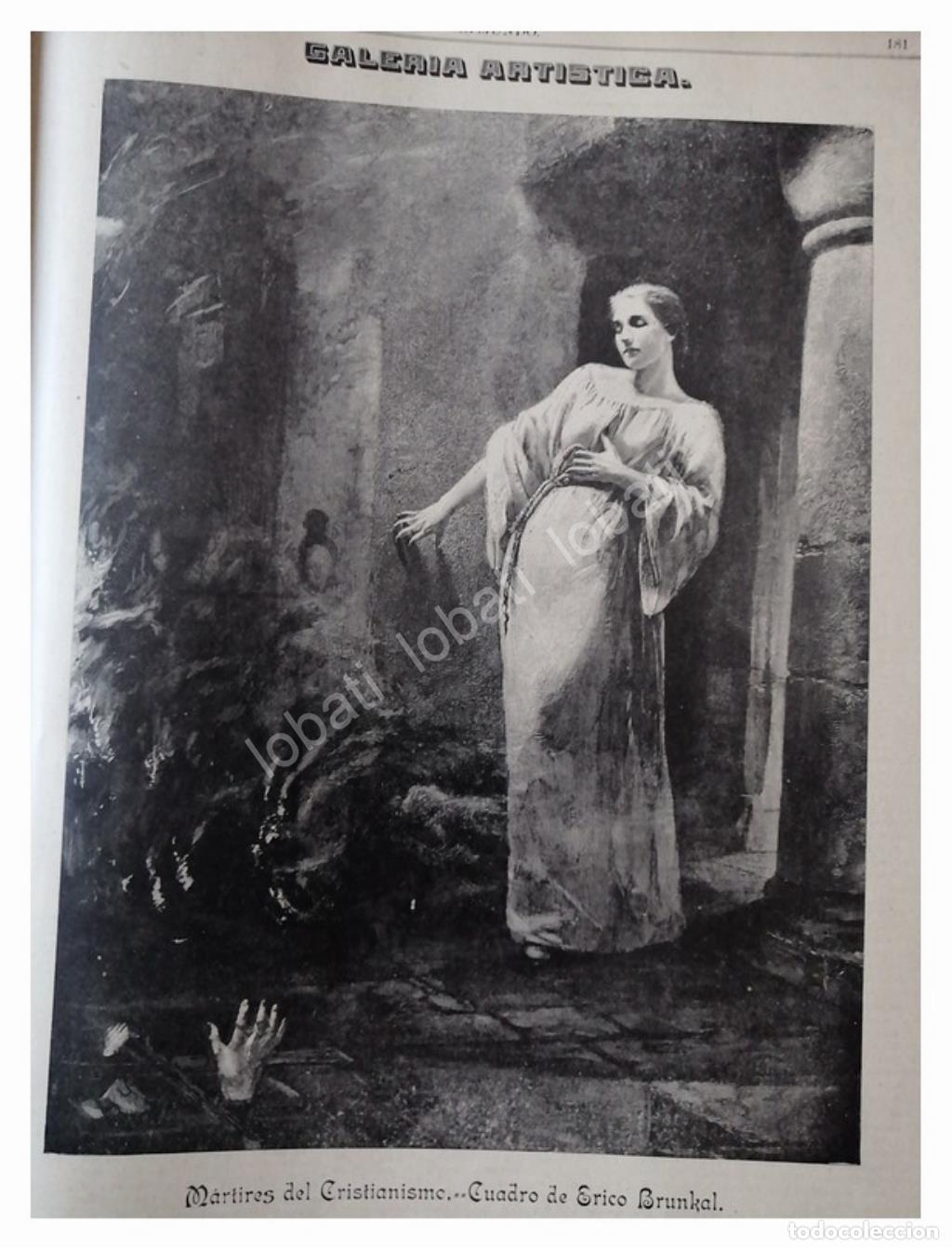 Poster collecting: GRABADO ANTIGUO 1896 ARTE SACRO MARTIRES CRISTIANOS