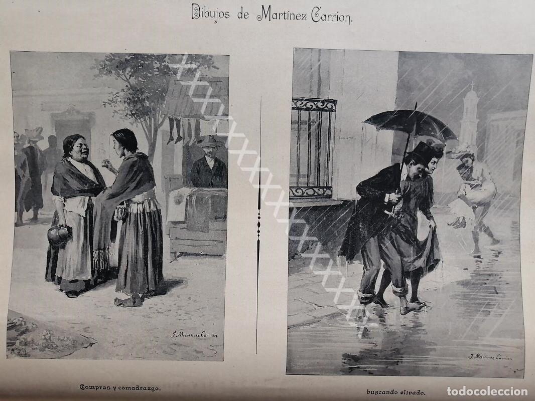 Poster collecting: GRABADO ANTIGUO 1896 J. MARTINEZ CARRION / COSTUMBRES