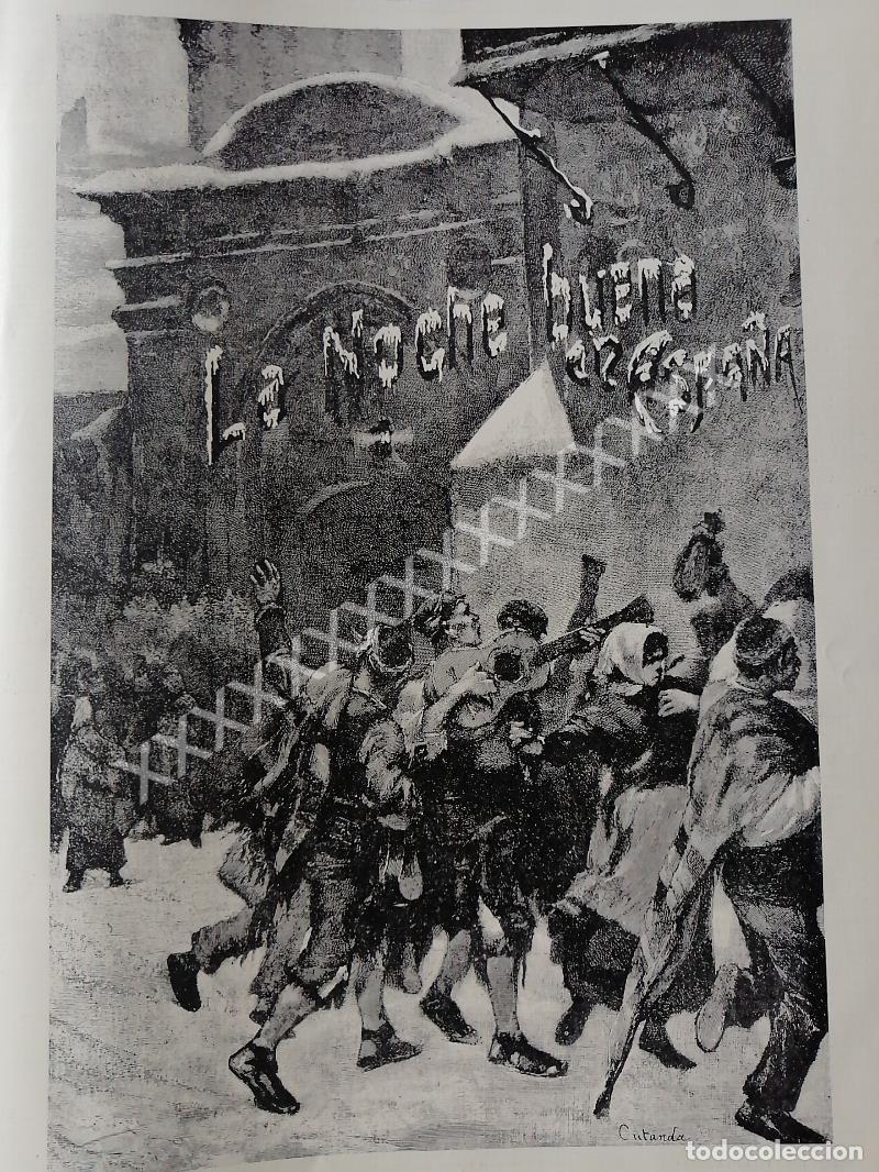 Poster collecting: GRABADO ANTIGUO 1896 CUTANDA, NOCHE BUENA EN ESPA&Ntilde;A
